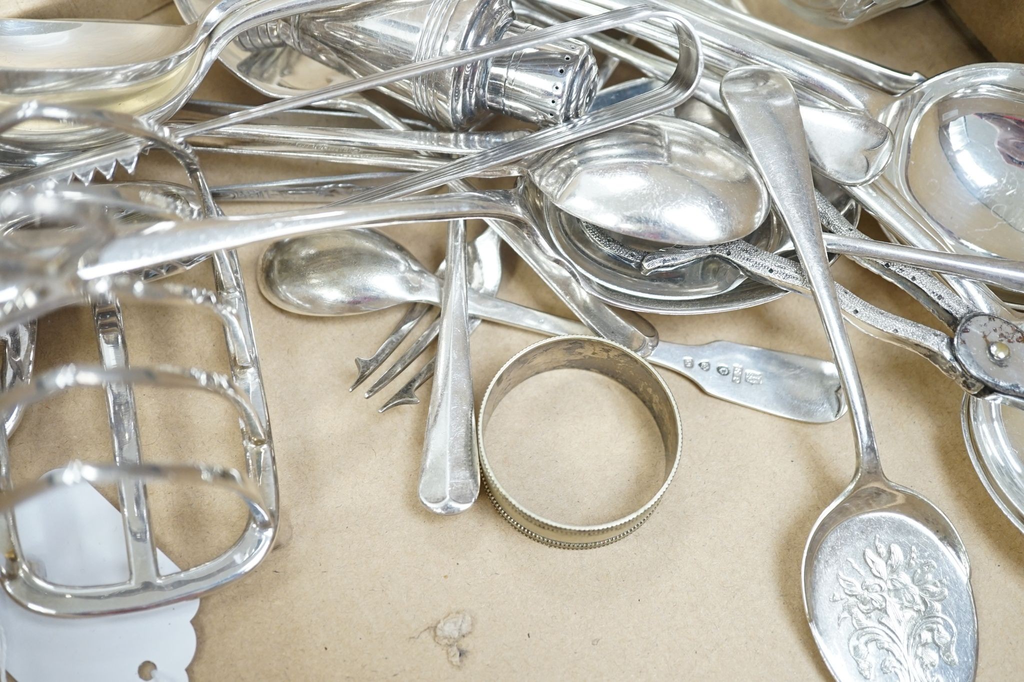 Assorted plated items.
